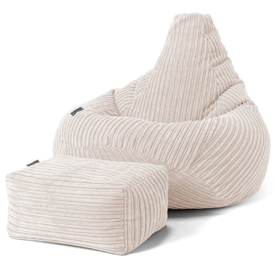 Pouf Gamer pour Enfant 6-14 ans - Côtelé Ivoire 02