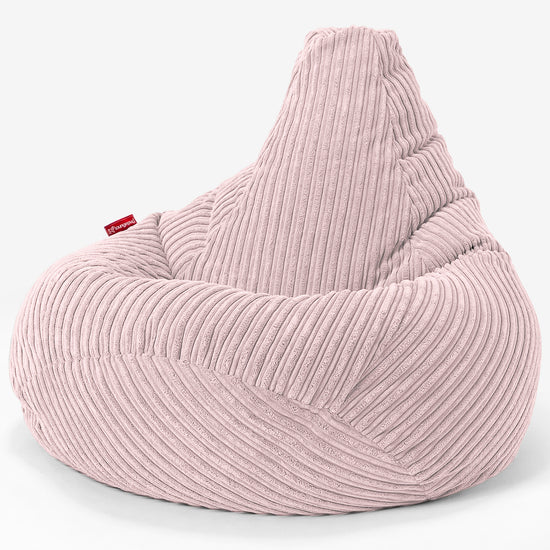 Pouf Gamer pour Enfant 6-14 ans - Côtelé Rose 02
