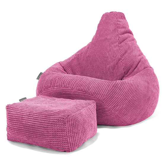 Pouf Gamer pour Enfant 6-14 ans - Pompon Rose 03