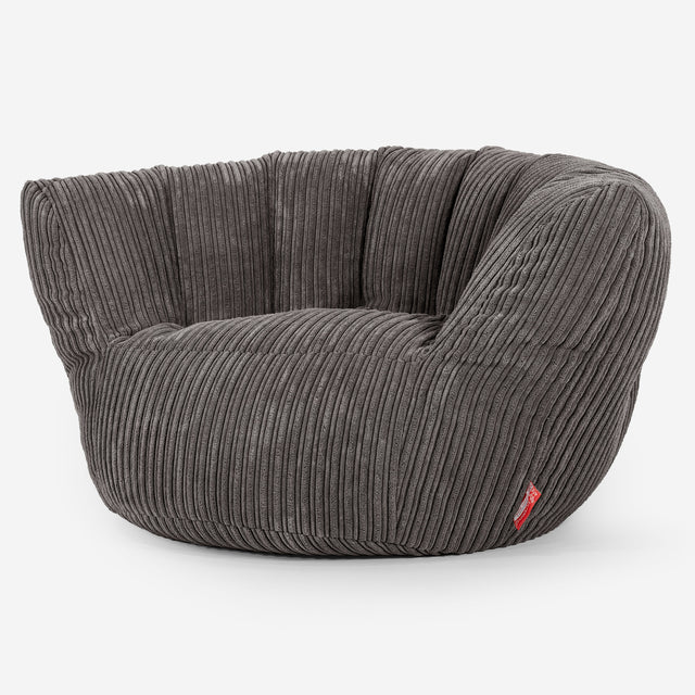 Pouf Charles Vintish - Côtelé Anthracite 02