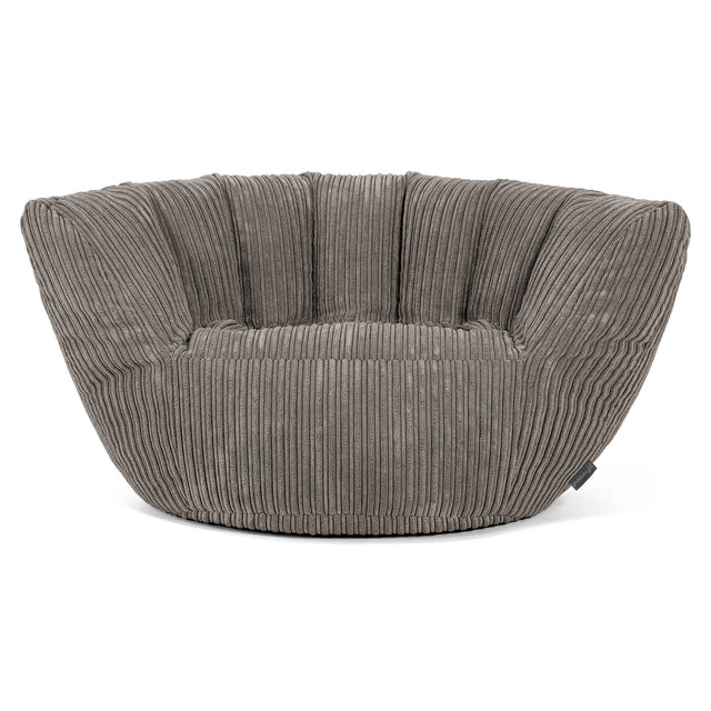 Pouf Charles Vintish - Côtelé Anthracite 02