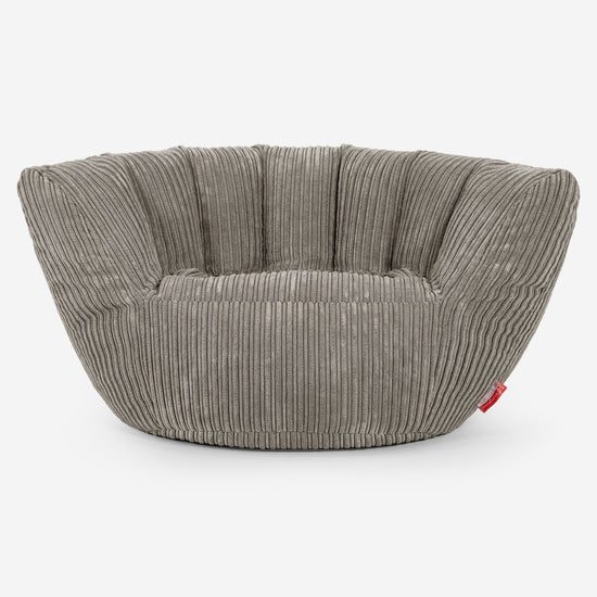 Pouf Charles Vintish - Côtelé Vison 01