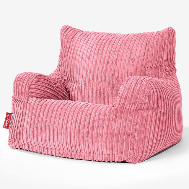 Pouf Fauteuil Design - Côtelé Corail 01