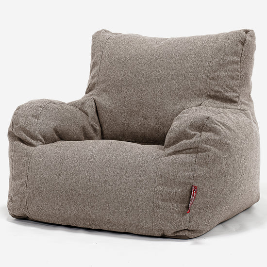 Pouf Fauteuil Design - Interalli Laine Biscuit 01