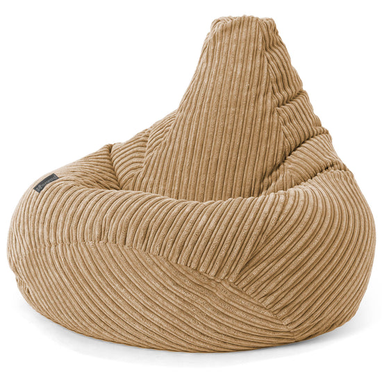 Pouf Poire Gamer - Côtelé Sable 02