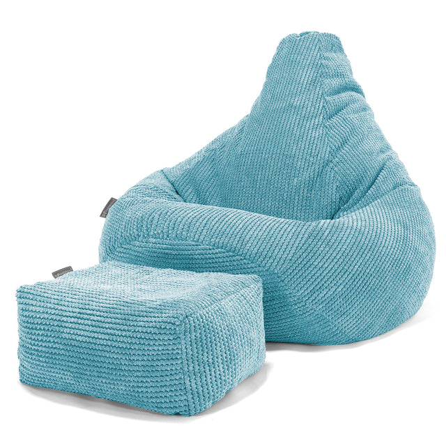 Pouf Poire Gamer - Pompon Mer Égée 01