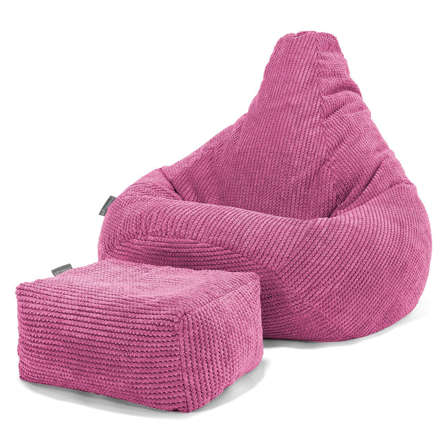 Pouf Poire Gamer - Pompon Rose 01