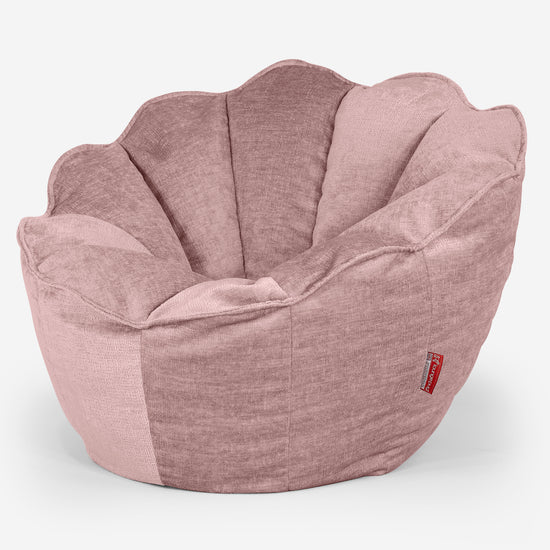 Pouf Fauteuil Natalia Sacco - Chenille Rose 02