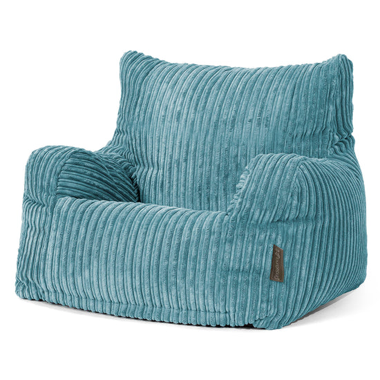 Pouf Fauteuil pour Ados 6-14 ans - Côtelé Mer Égée 02