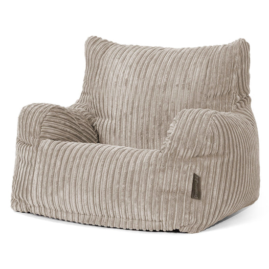 Pouf Fauteuil pour Ados 6-14 ans - Côtelé Vison 02