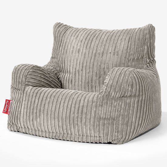Pouf Fauteuil pour Ados 6-14 ans - Côtelé Vison 02