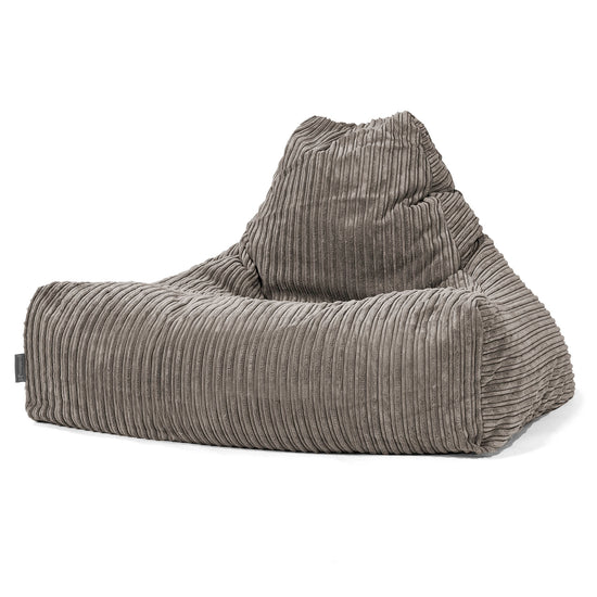 Pouf Fauteuil Relax - Côtelé Anthracite 01