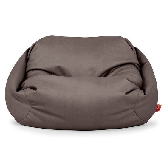 Pouf Fauteuil Sabine - Cuir Végan Chocolat 02