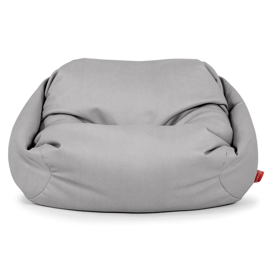 Pouf Fauteuil Sabine - Cuir Végan Gris 02