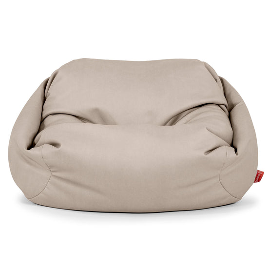 Pouf Fauteuil Sabine - Cuir Végan Ivoire 02