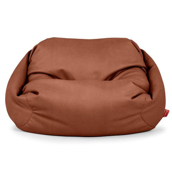 Pouf Fauteuil Sabine - Cuir Végan Marron 02