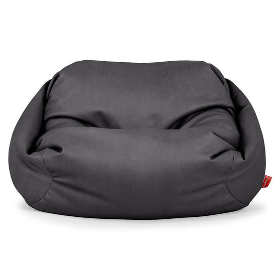 Pouf Fauteuil Sabine - Cuir Végan Noir 02