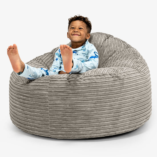 Pouf Géant Câlinou pour Enfants 3-8 ans - Côtelé Vison 01