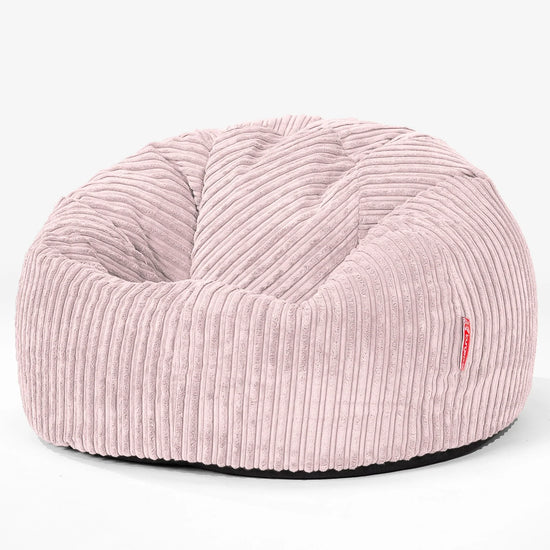 CloudSac 200 Pouf Géant Enfant à Mémoire de Forme 2-12 ans - Côtelé Rose 01