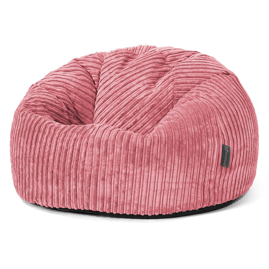 Pouf Poire Classique - Côtelé Corail 01