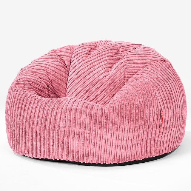 Pouf Poire Classique - Côtelé Corail 01