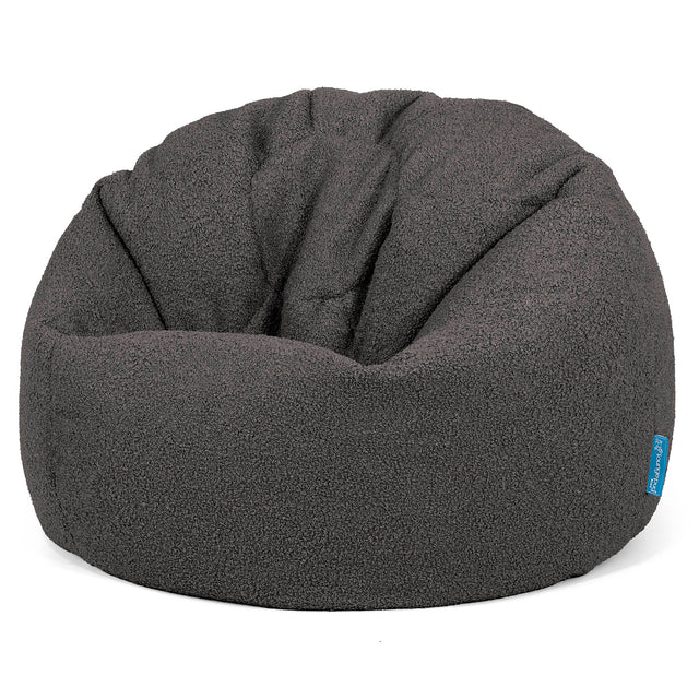 Pouf Poire Classique Enfant 1-5 ans - Bouclé Anthracite 01