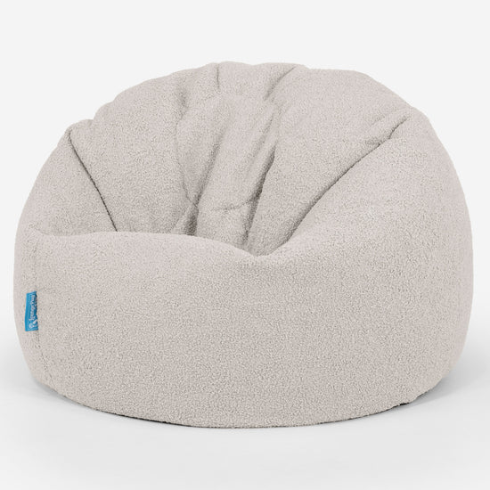 Pouf Poire Classique Enfant 1-5 ans - Bouclé Ivoire 01