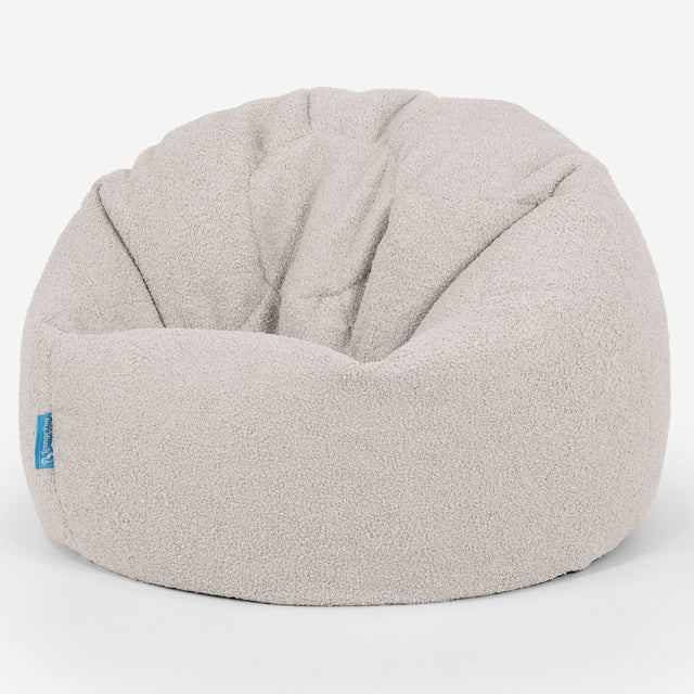 Pouf Poire Classique Enfant 1-5 ans - Bouclé Ivoire 01