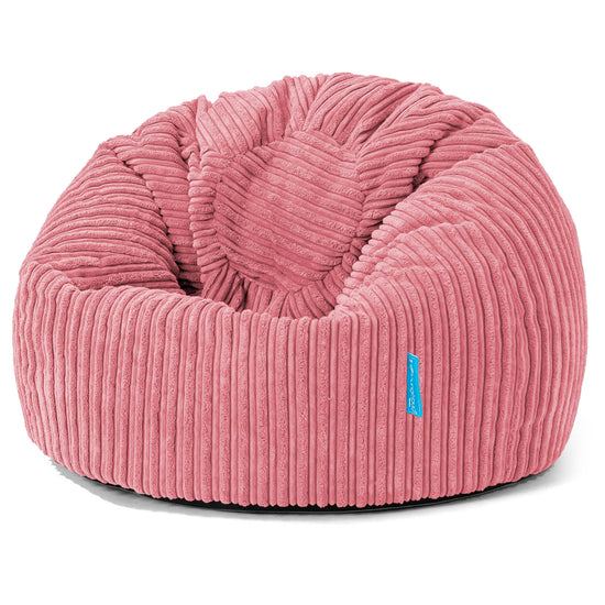 Pouf Poire Classique Enfant - Côtelé Corail 01