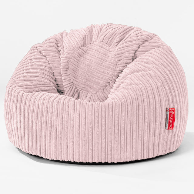 Pouf Poire Classique Enfant 1-5 ans - Côtelé Rose 01