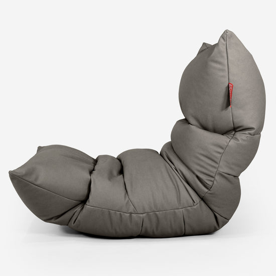 Pouf Relax Eva - Cuir Végan Gris 02