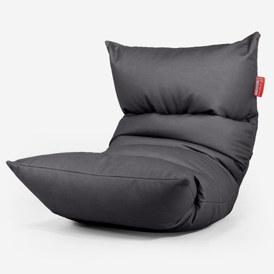 Pouf Relax Eva - Cuir Végan Noir 01