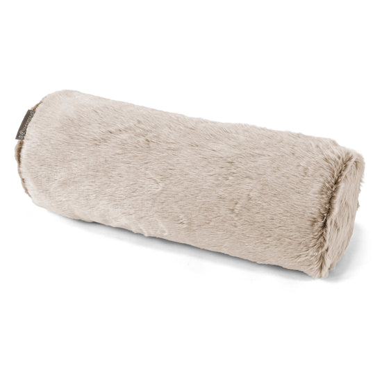 Traversin 20 x 55cm - Fausse Fourrure Lapin Brun Doré 01