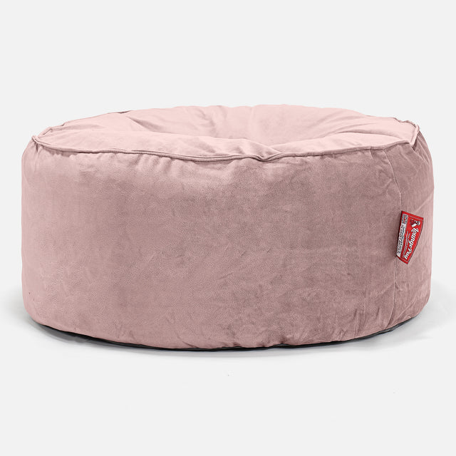 Pouf Design Rond - Velours Rose 01