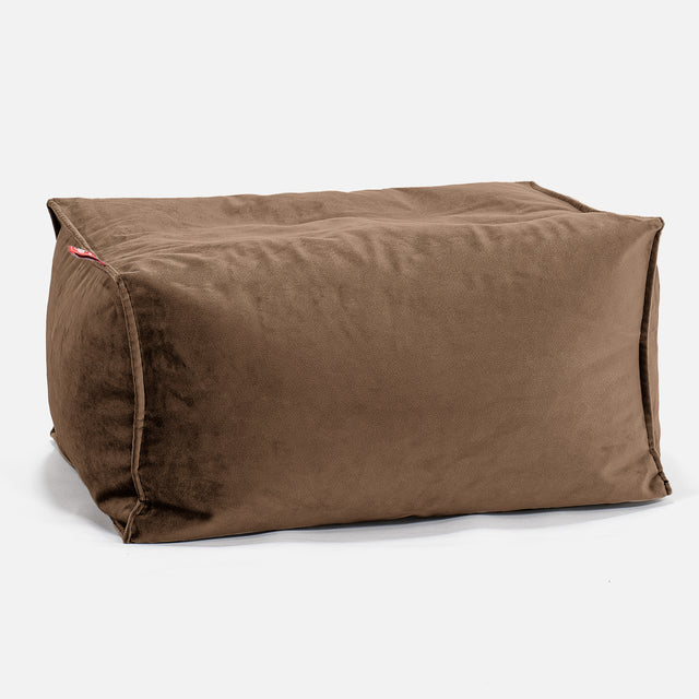 Pouf Repose Pied - Velours Espresso 01