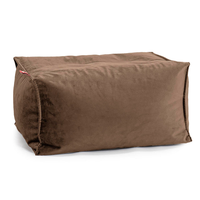 Pouf Repose Pied - Velours Espresso 01