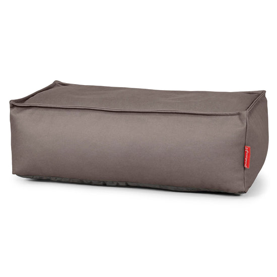 Gros Pouf Repose Pied - Cuir Végan Chocolat 01