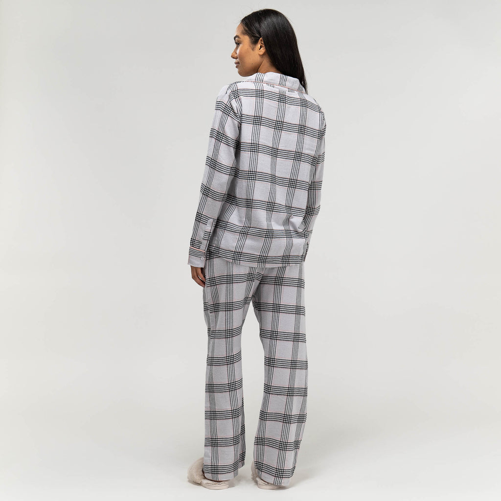 Pyjama en Coton à Carreaux pour Femmes 06