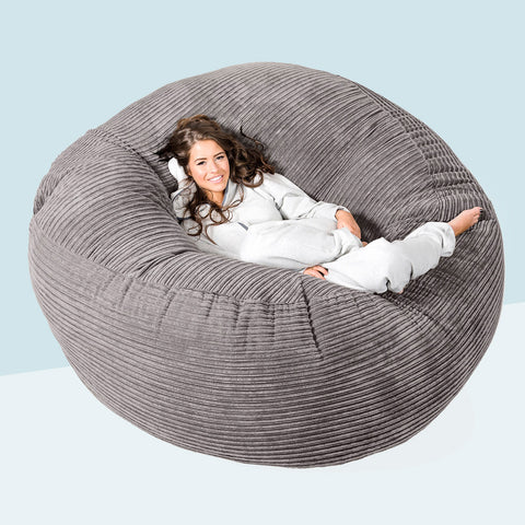 Poufs Géant très Cosy et Confortable en Velours Côtelé