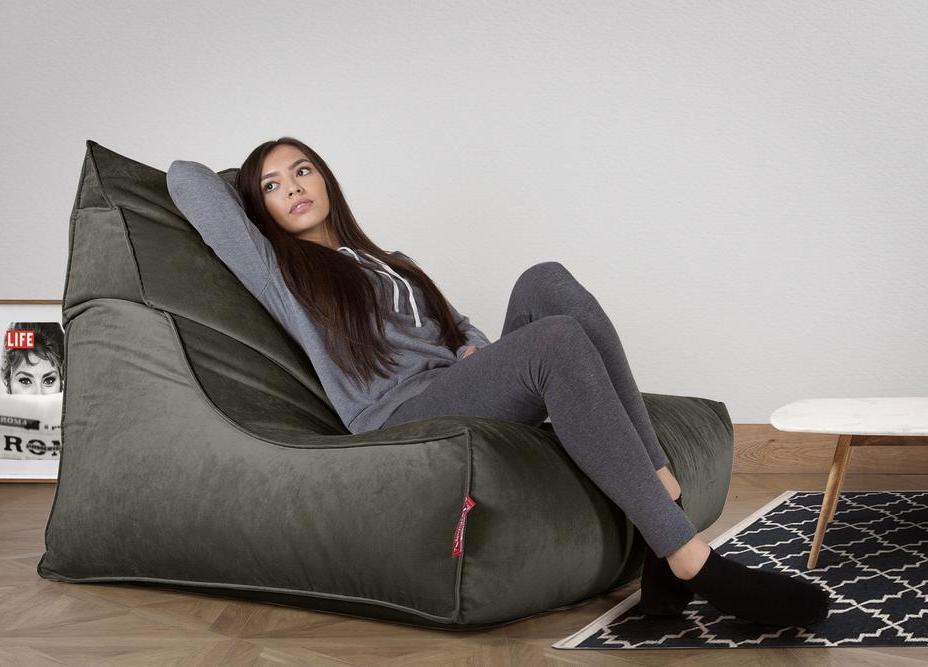 Pouf Géant Rond XXXL En velours ultra doux Beige, Intérieur pour Salon, Chambre, déhoussable