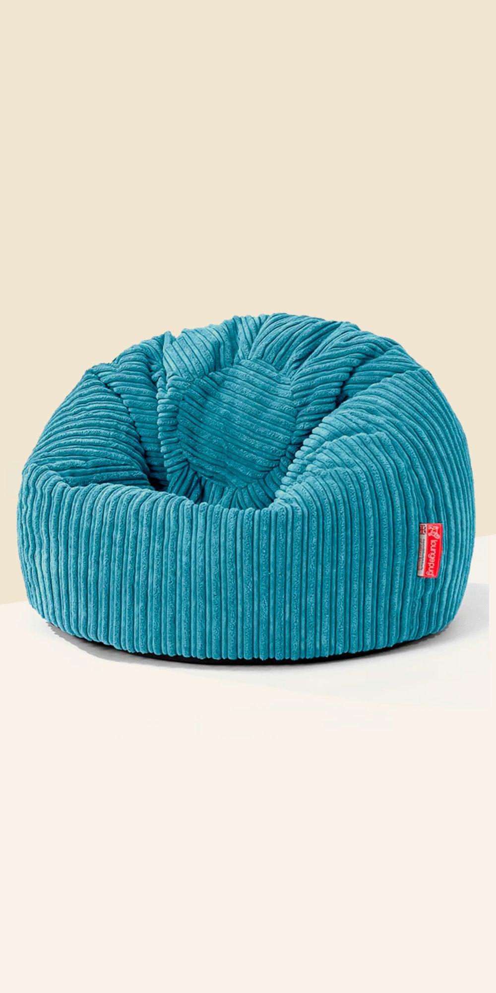 Pouf Poire Classique Enfant 1-5 ans - Velours Côtelé Ultra Pelucheux Bleu Canard main image 0