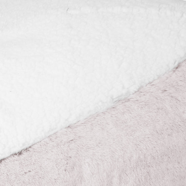 Lit pour Chien, Taille Moyenne - Fausse Fourrure Lapin Rose Pastel Fabric Close-up Image