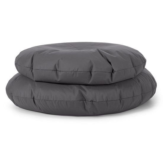 Flexforma Pouf Rond pour Enfant 2-14 ans - Entretien Facile Gris Foncé 03