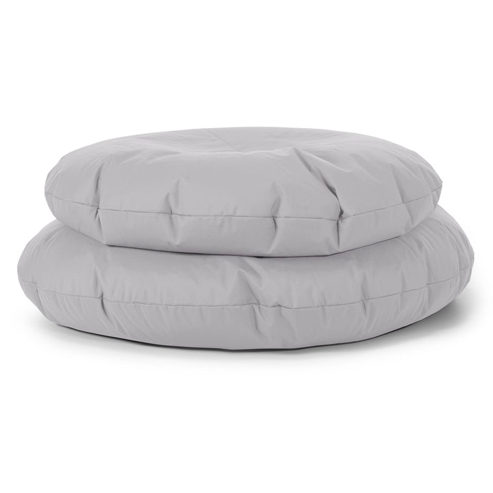 Flexforma Pouf Géant Rond pour Adulte - Entretien Facile Argent 03