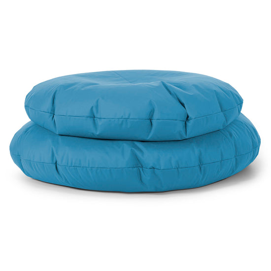 Flexforma Pouf Géant Rond pour Adulte - Entretien Facile Bleu Turquoise 03