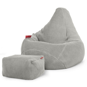 Pouf Poire Gamer - Ellos Tricot épais Gris