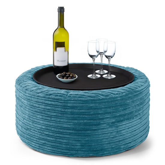 Pouf Ottoman avec Plateau - Mer Égée 01