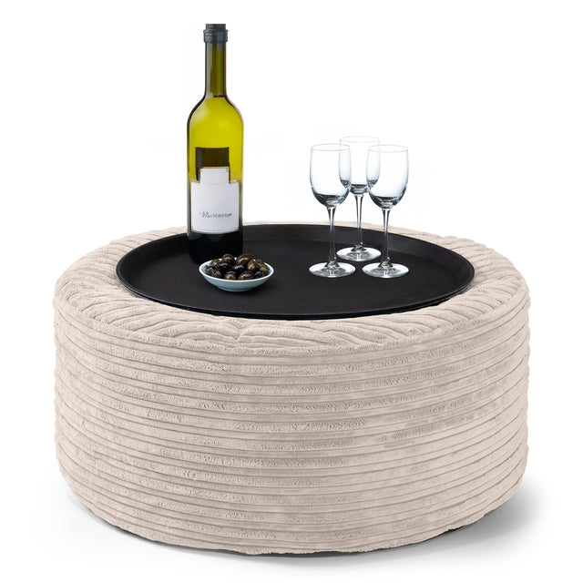 Pouf Ottoman - Ivoire 01