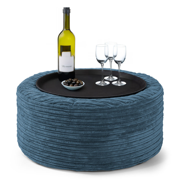 Pouf Ottoman - Bleu Marine 01