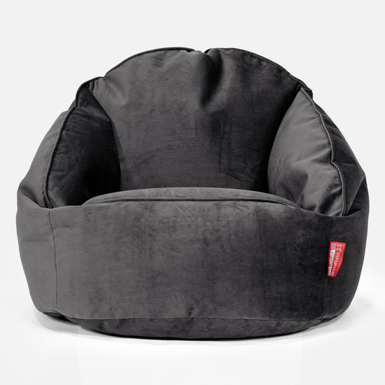 Pouf Chaise Bubble - Velours Anthracite 01